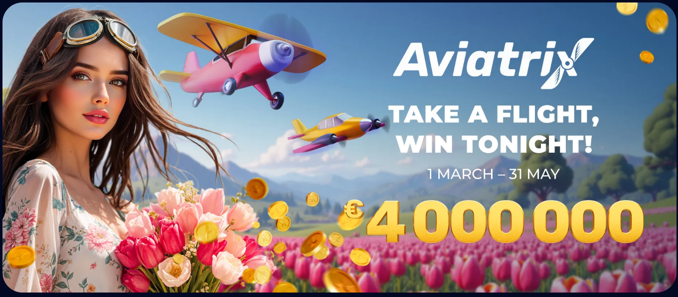 Slot-Turnier Aviatrixx im Casino €4.000.000 Pool 1. März-31. Mai.